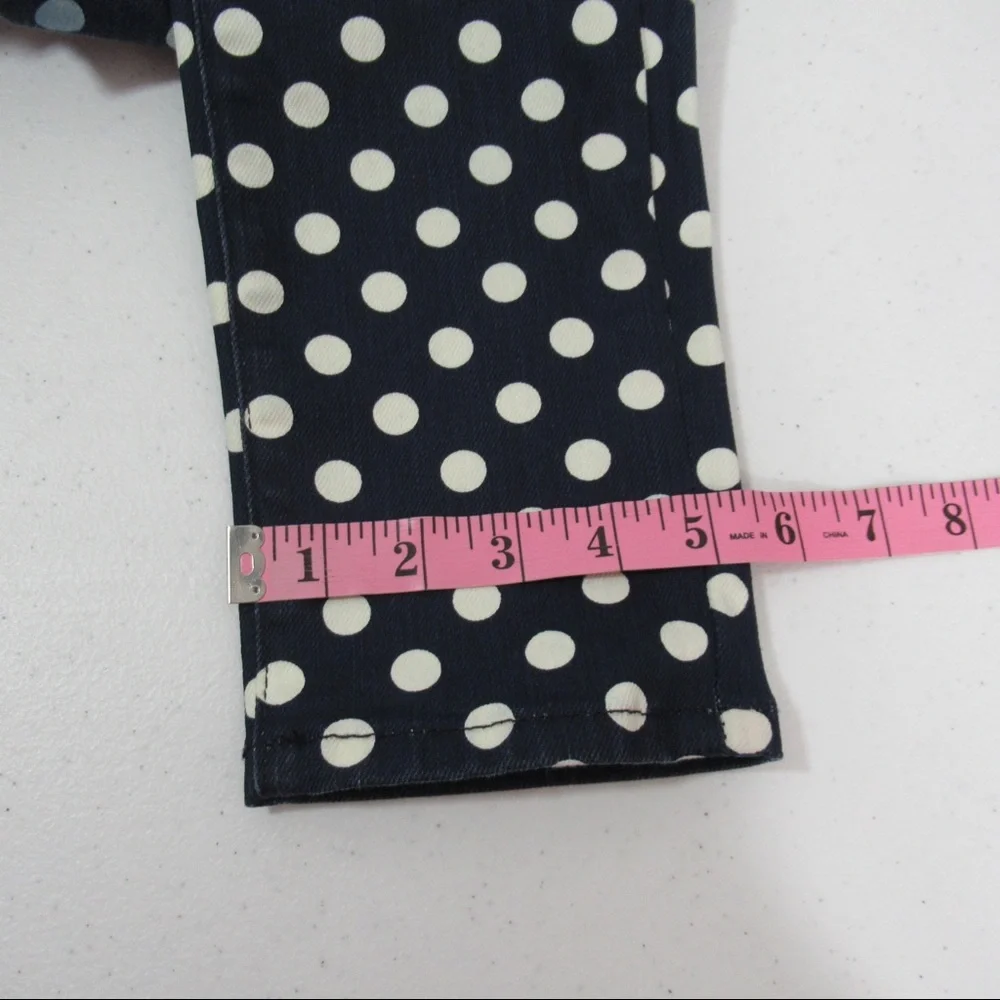 Kate Spade Broome Street Polka Dot Denim Jeans Size 25